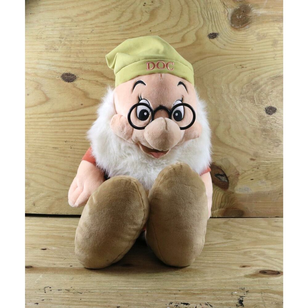 Disney Plush Doc Large 28" Multicolor Vintage Snow White Dwarfs